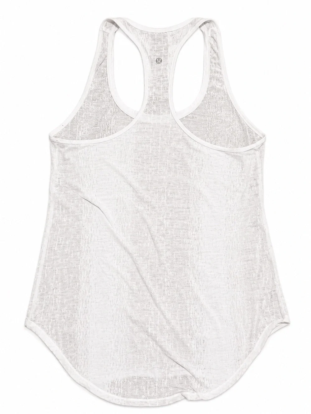 Lululemon White Slub Racerback Pocket Tank Top Size Medium